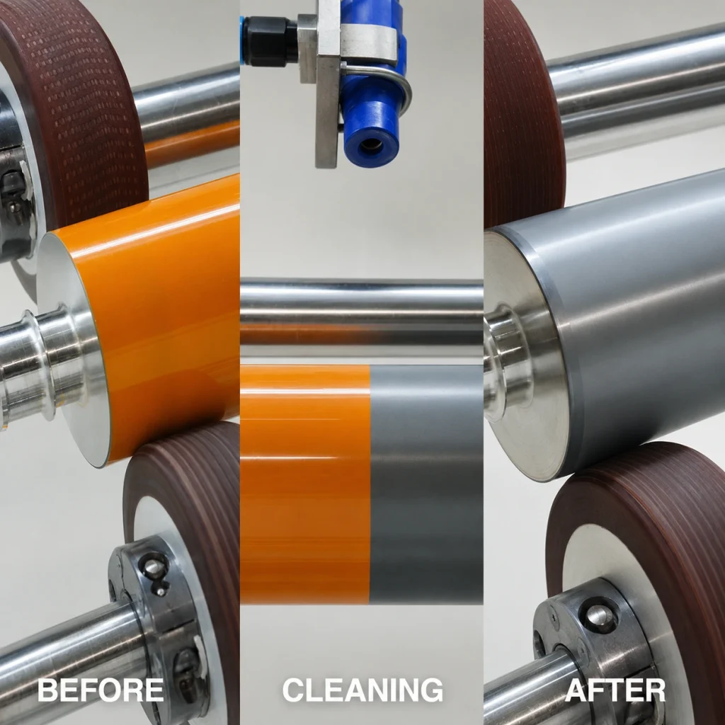 before and after cleaning anilox rolls Clean Solutions Group